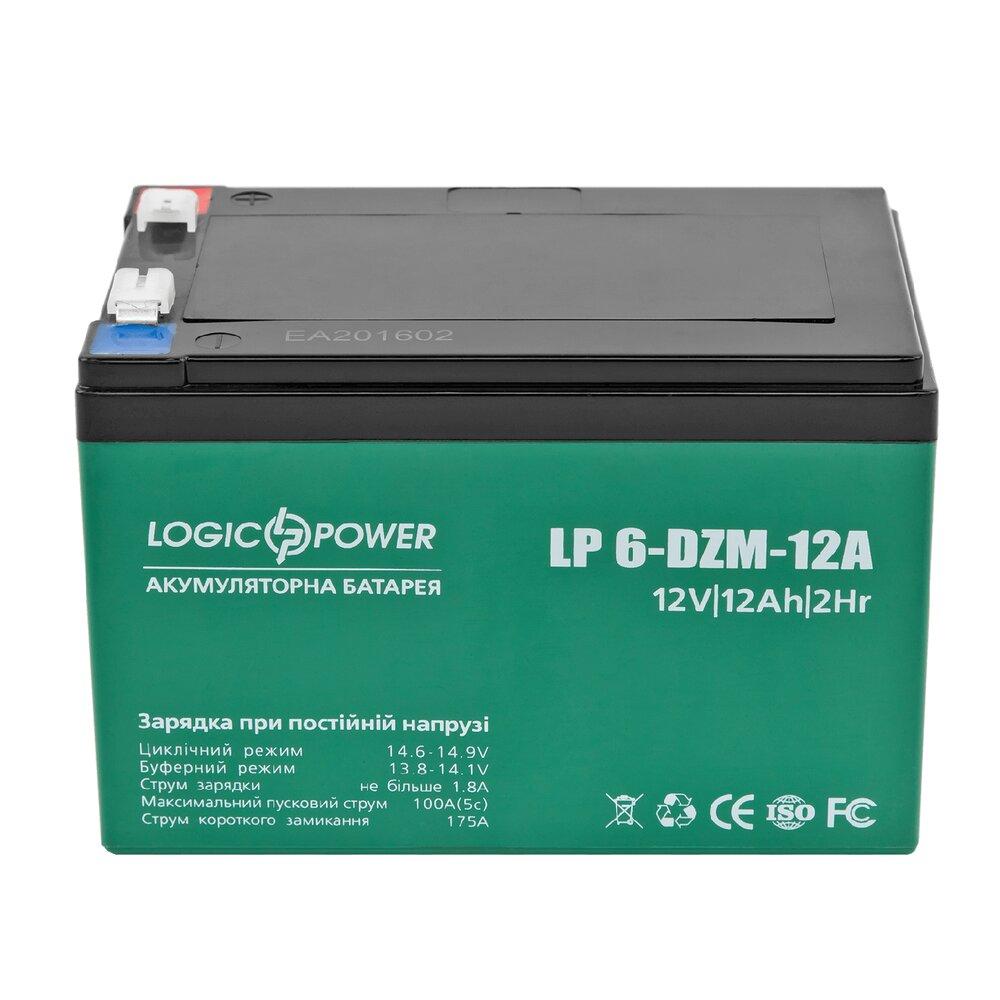 Тягова акумуляторна батарея AGM LogicPower LP 6-DZM-12 12V 12Ah