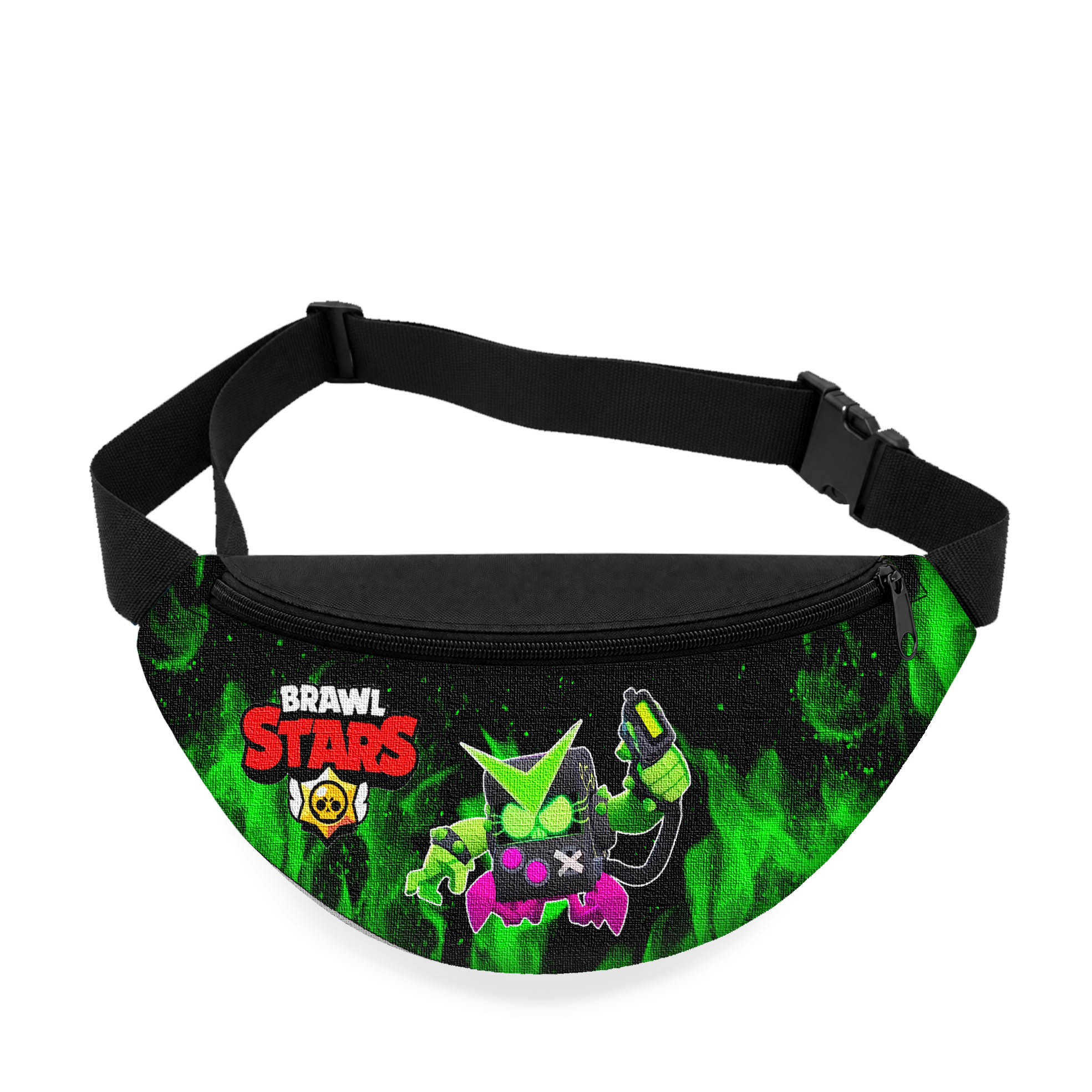 Дитяча сумка-бананка Brawl Stars 32x15x7.5 см, чорна — арт. 2519459612