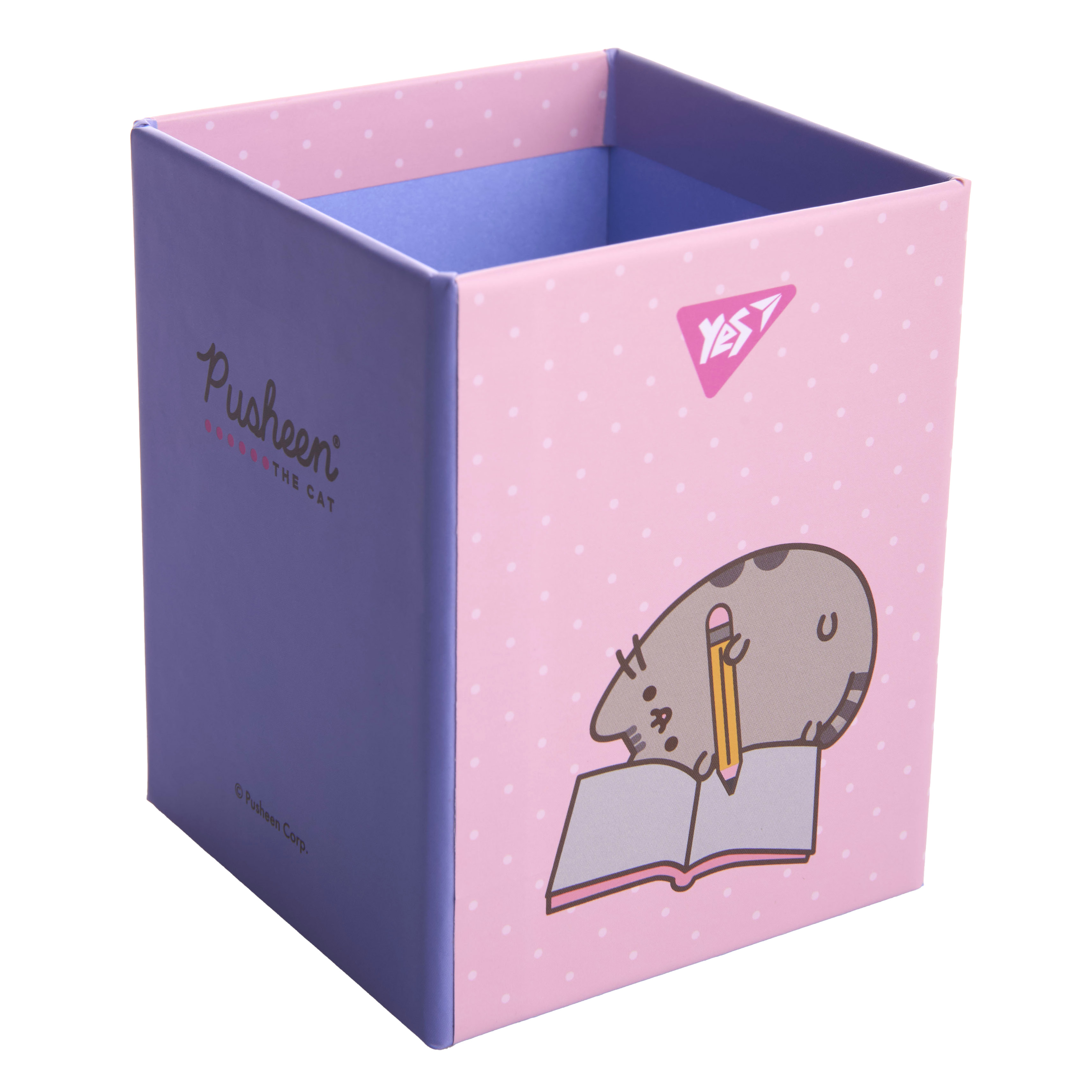Стакан для письменных принадлежностей YES Pusheen 8х8х10 см Разноцветный (708333)
