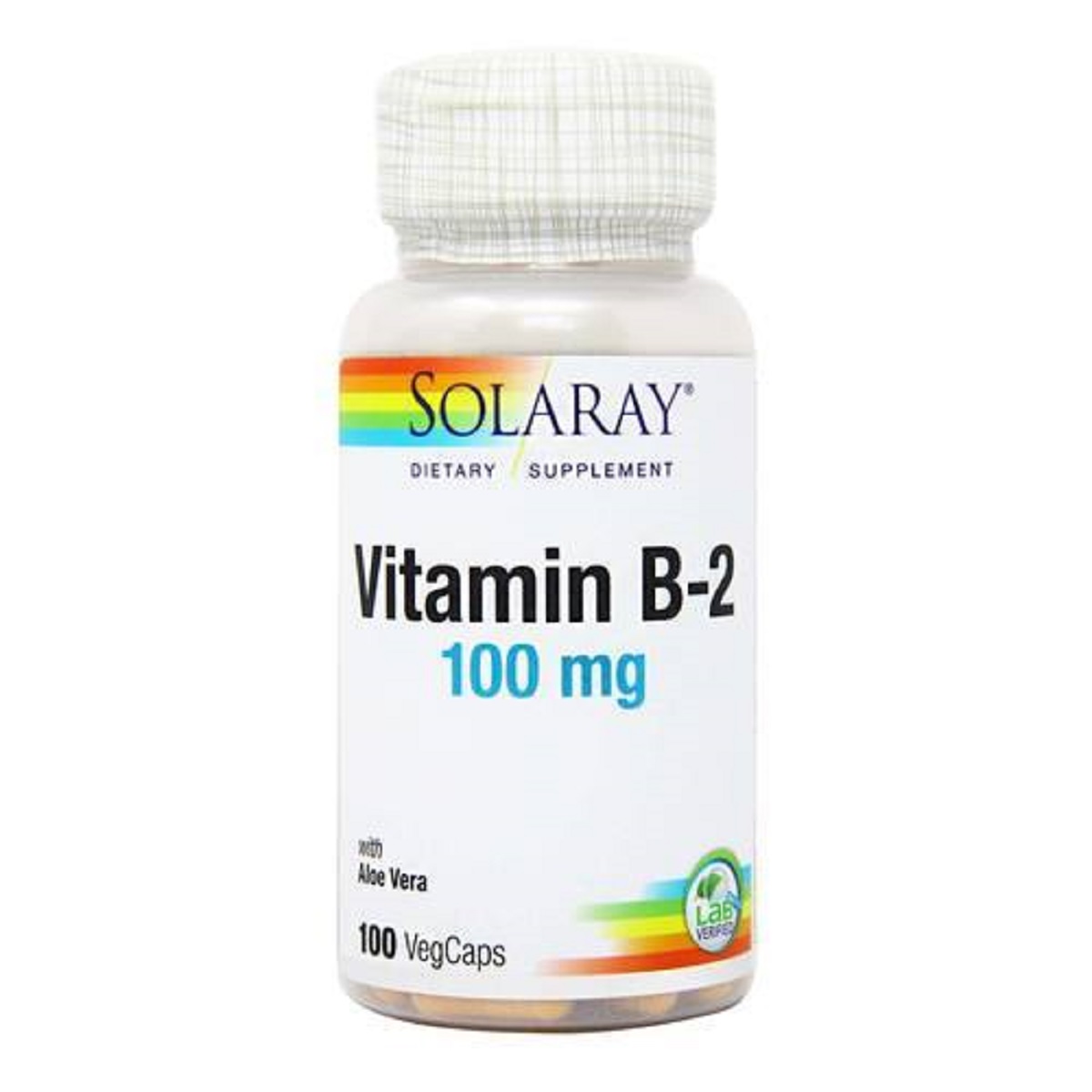 Витамин B2, 100 Мг, Solaray, 100 капсул