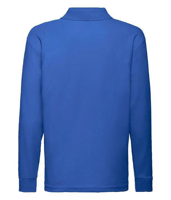 Поло Fruit of the loom 65/35 Long sleeve polo Kids 104 см Синий (63-201-0)