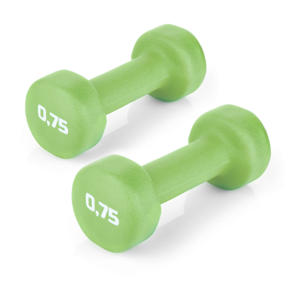 Гантелі для фітнесу 2х0.75 кг Spokey SHAPE IV Зелені (s0334)