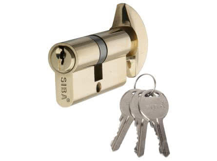 Циліндр Дверний Siba Англійська Ключ-Вороток 90 Мм Латунь (240662)