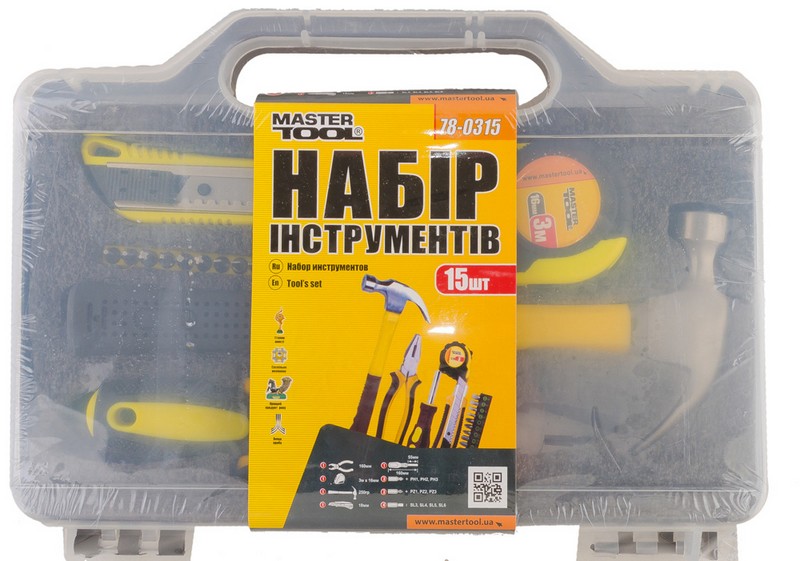 Набір інструментів MasterTool 15 предметів (78-0315)
