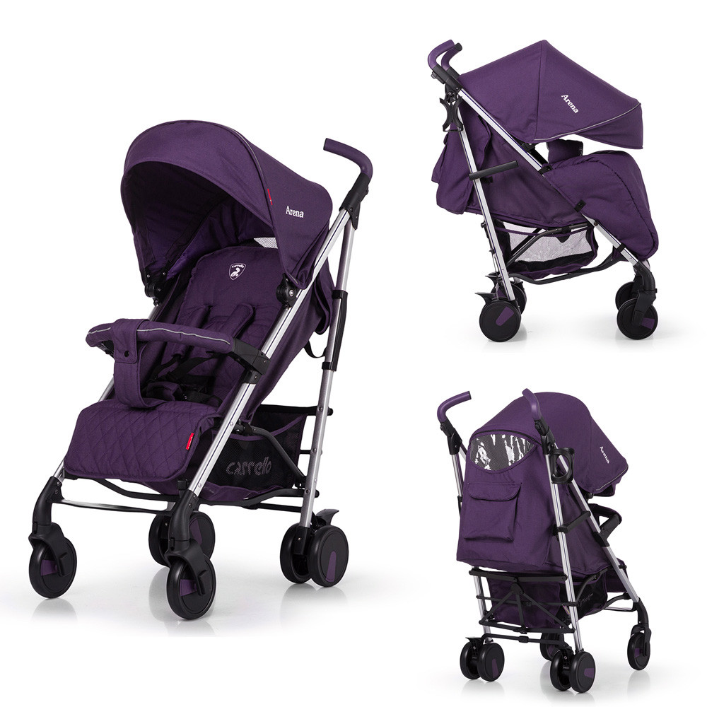 Прогулочная коляска CARRELLO Arena CRL-8504 Ultra Violet в льне алюминиевая