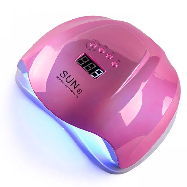 Лампа SUN T-SO32555 для сушки гель лака SunX pink Mirror 54W