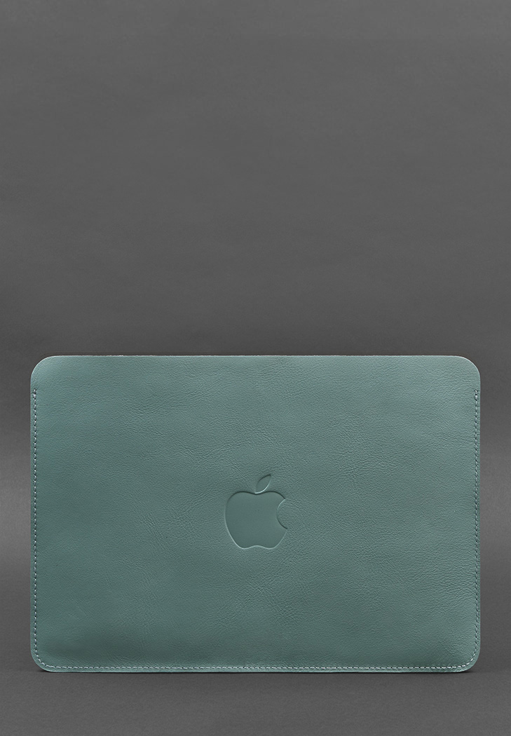 Чохол із натуральної шкіридля MacBook 13 дюйм Бірюзовий BlankNote