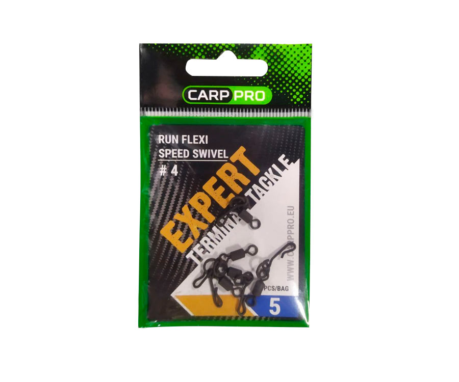 Швидкоз'ємна застiбка на вертлюжку CARP PRO RUN FLEXI-SPEED SWIV