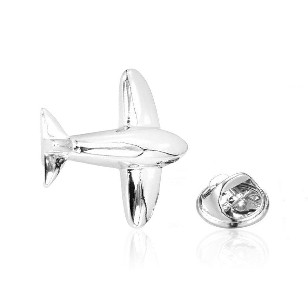 Значок BROCHE Самолёт серебристый BRGV113363