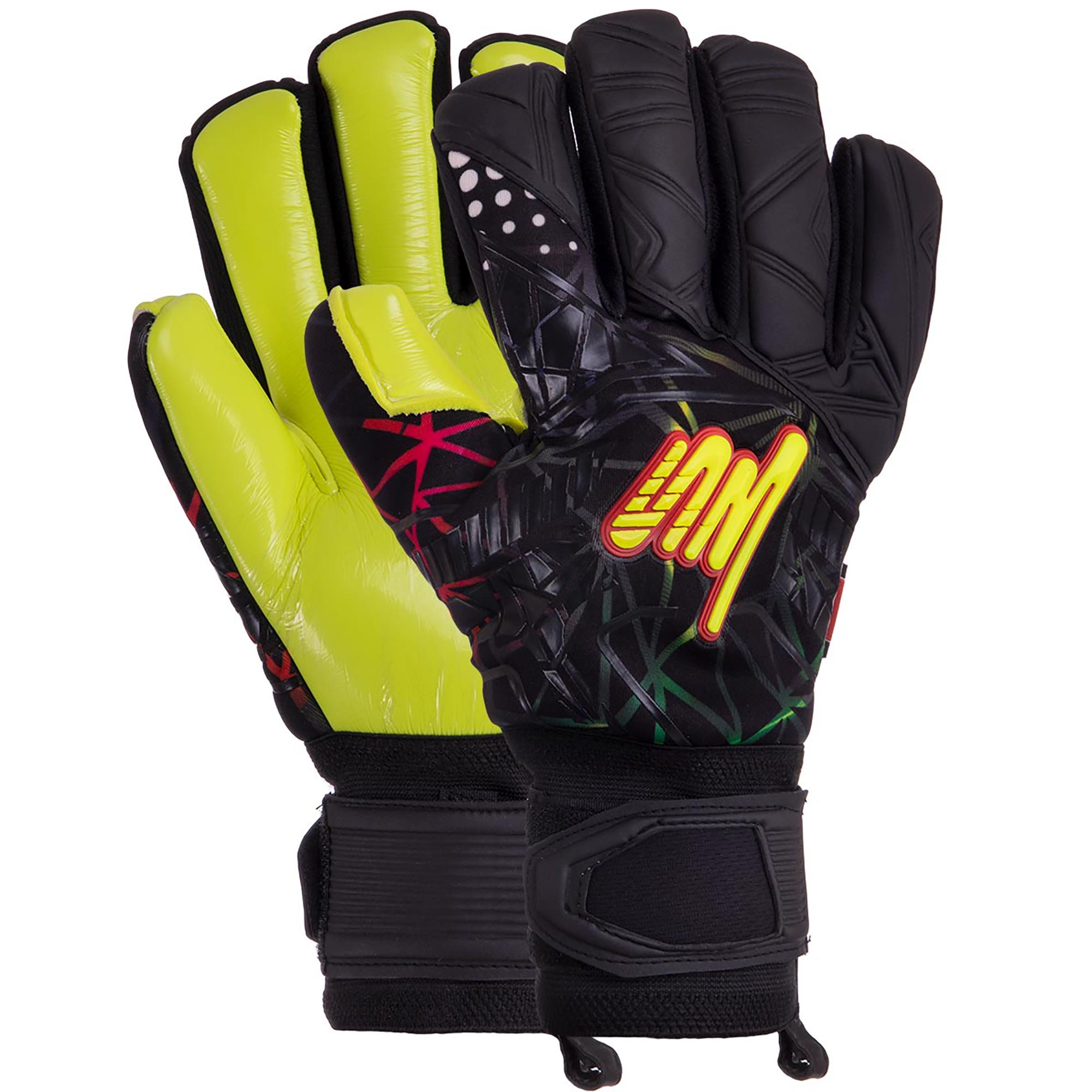 Рукавички воротарські SOCCERMAX GK-007 8 Чорний жовтий