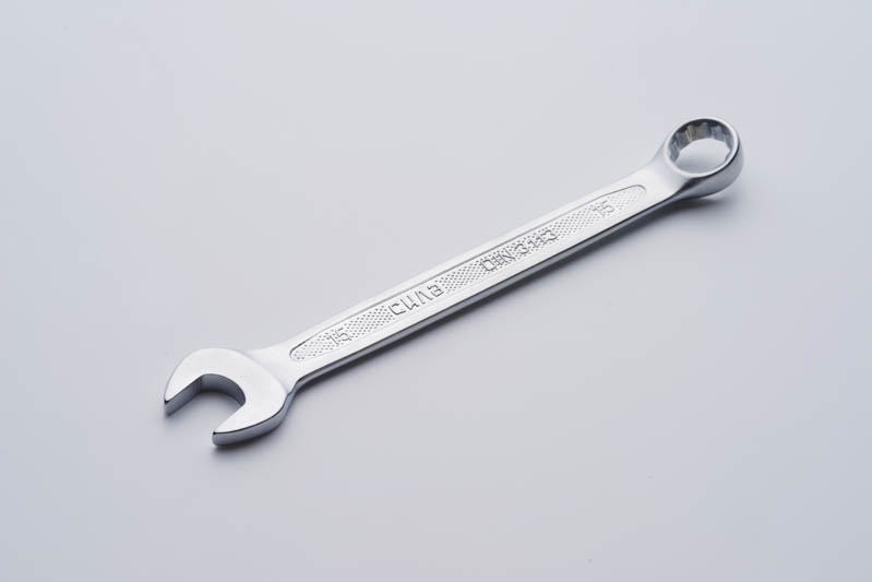 Ключ рожково - накидной СИЛА CrV 15 мм (холодный штамп DIN3113) (049763)