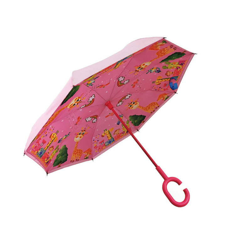 Дитяча парасолька навпаки Up-Brella Giraffe-Pink (жираф)