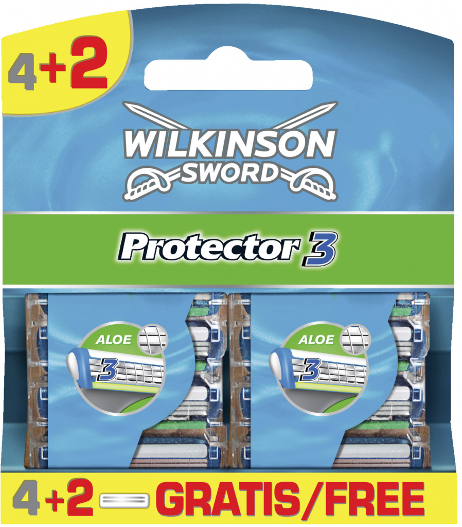Змінні касети для гоління Wilkinson Sword Protector 3 - 4+2 шт (01240)