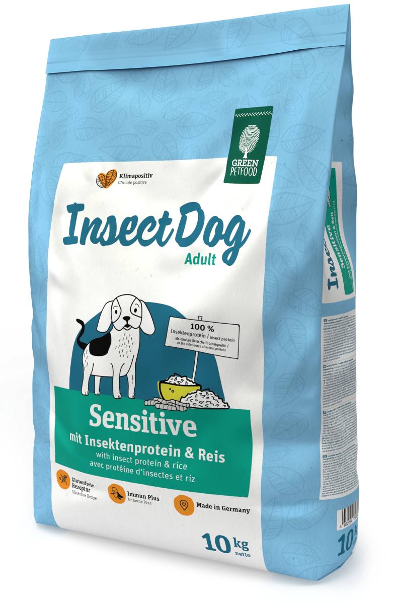 Легкоперетравний корм для собак з протеїном комах Green Petfood InsectDog Sensitive 10 кг