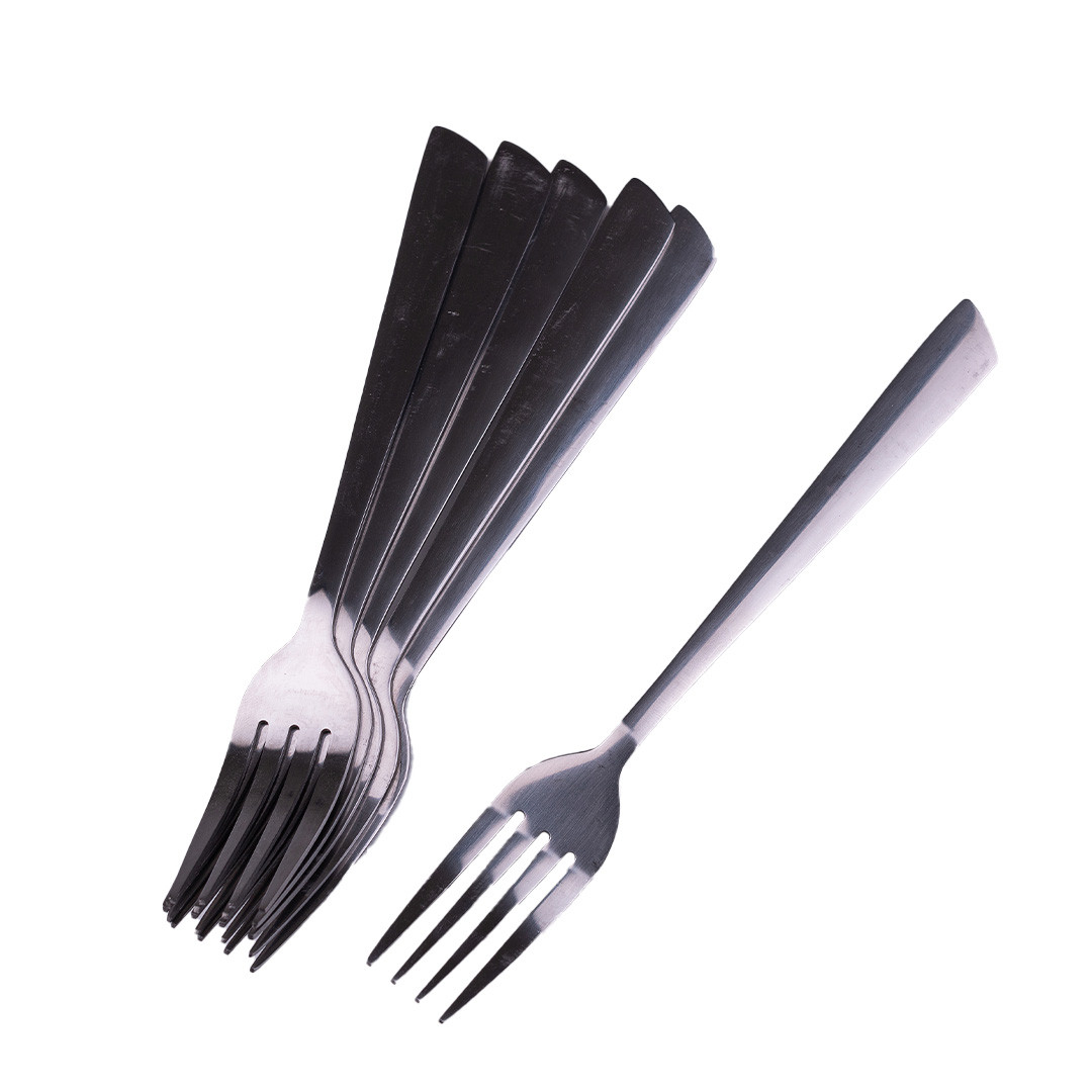 Набор столовых вилок TS Kitchen 6 штук с гладкой поверхностью хром (HP706)