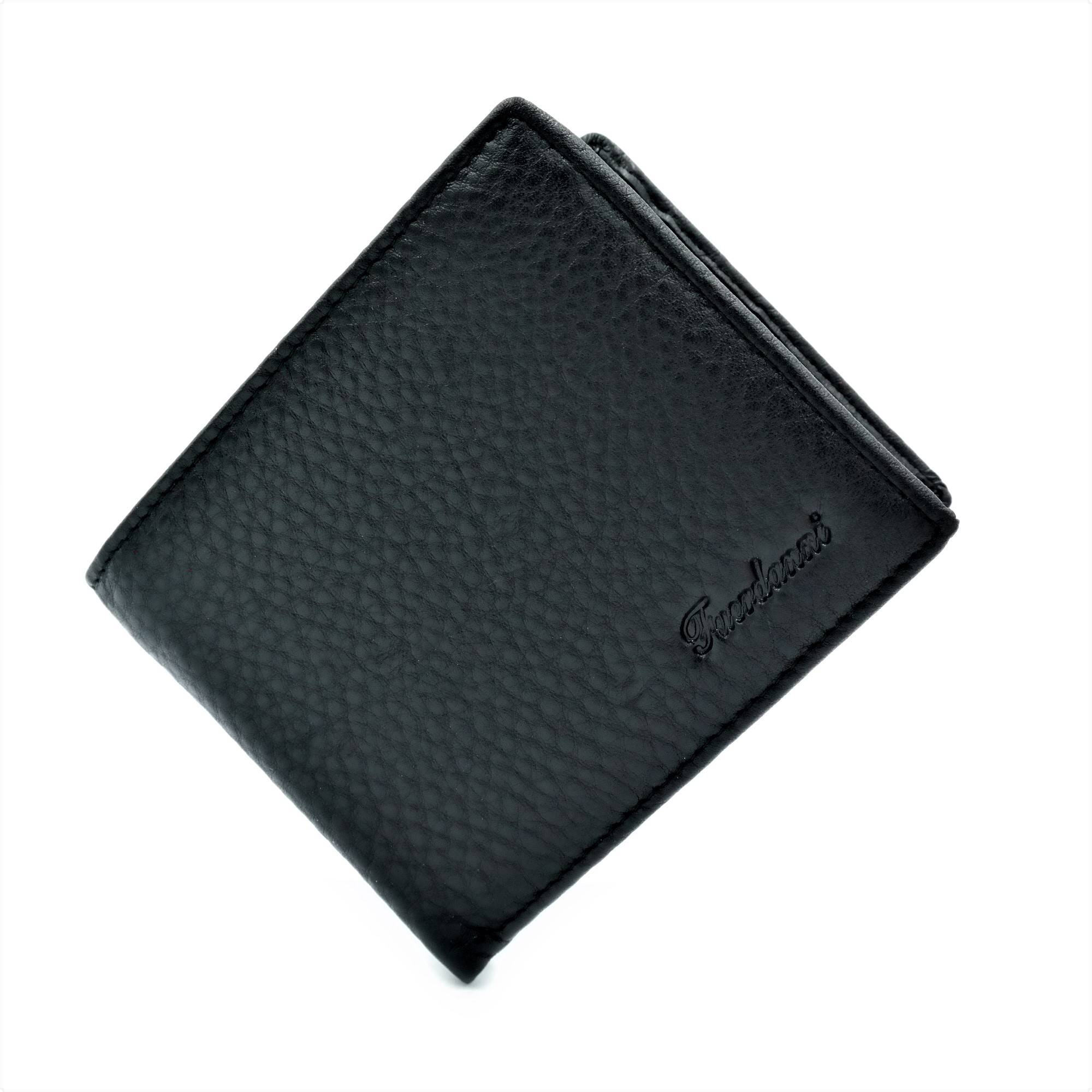 Мужской кожаный кошелек Чёрный (nw-k-F8903-1)