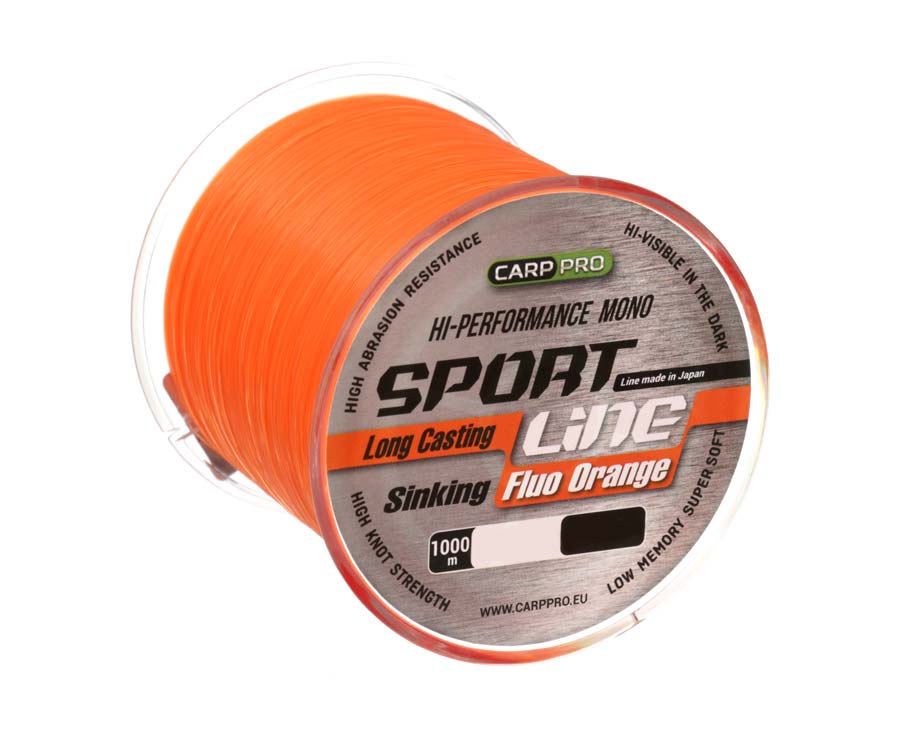 Леска CARP PRO Sport Line Fluo Orange 1000м / 0.265мм