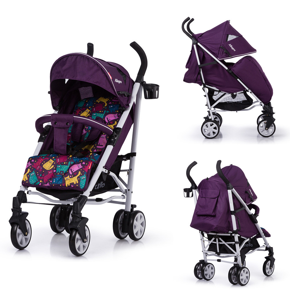 Прогулочная коляска CARRELLO Allegro CRL-10101/1 Kitty Purple в льне