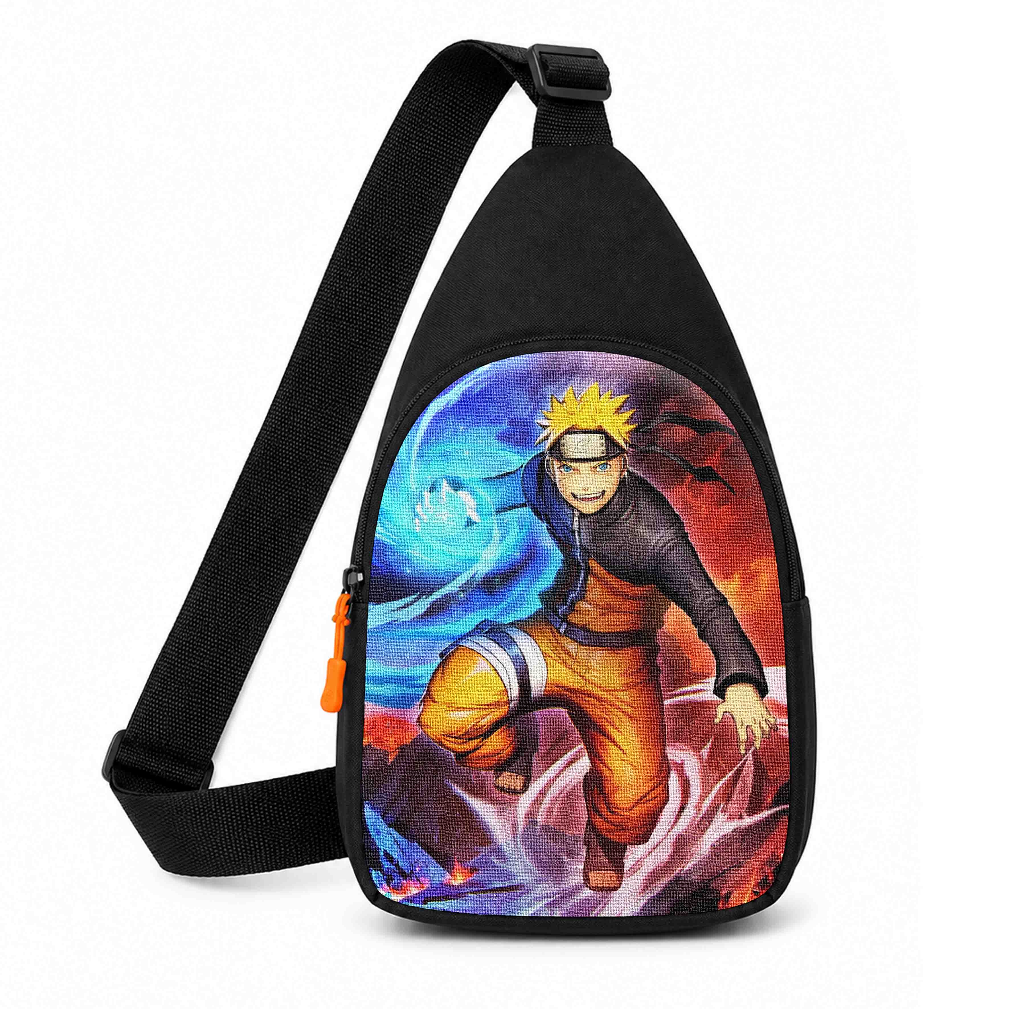 Дитяча сумка-слинг Naruto, чорна, 29x17x5 см