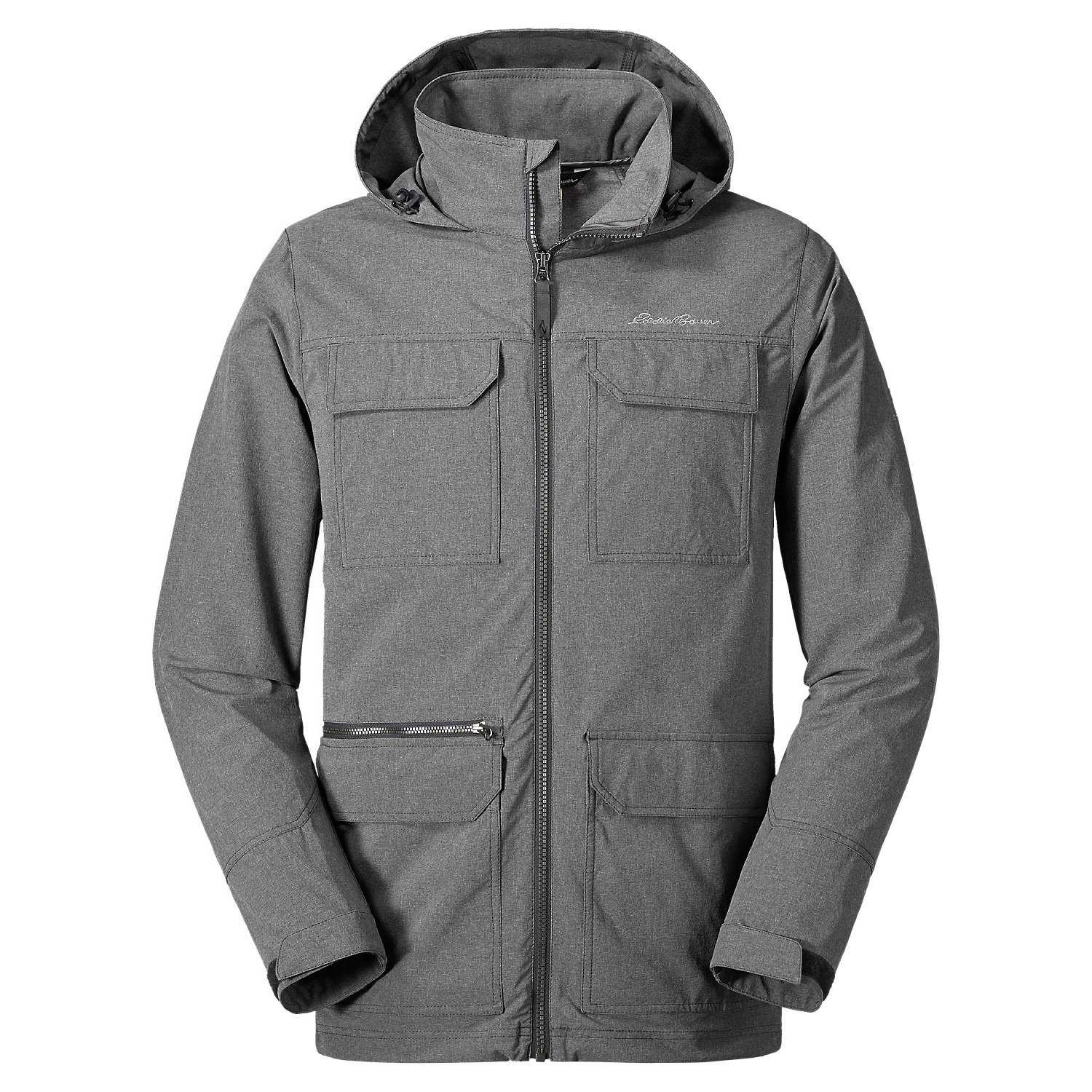 Куртка Eddie Bauer Mens Atlas Stretch Hooded Jacket CHARCOAL HTR L Сіра (0049CHH-L)