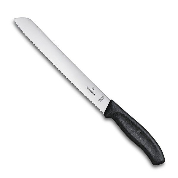 Кухонный нож для хлеба Victorinox Swiss Classic Bread 21 см Черный (6.8633.21B)