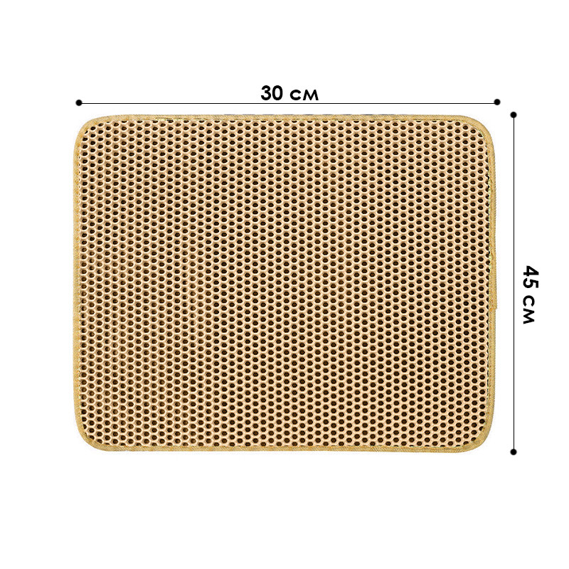Двухслойный коврик для кошачьего туалета Lesko DT856 Sand 30х45 см 11555-84238
