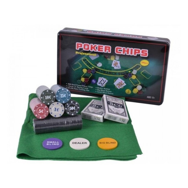 Покерний набір Maxland A164 на 300 фішок з номіналом у коробці