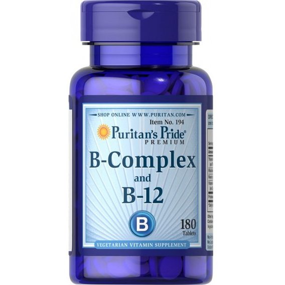 В комплекс Puritan's Pride Vitamin B-Complex And Vitamin B-12 180 Tabs