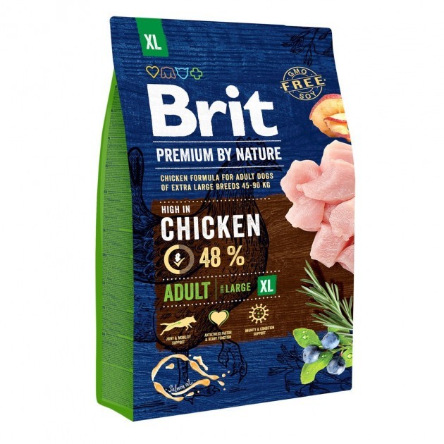 Brit (Чехия) Сухой корм Brit Premium Adult XL 3 kg (для взрослых собак гигантских пород)