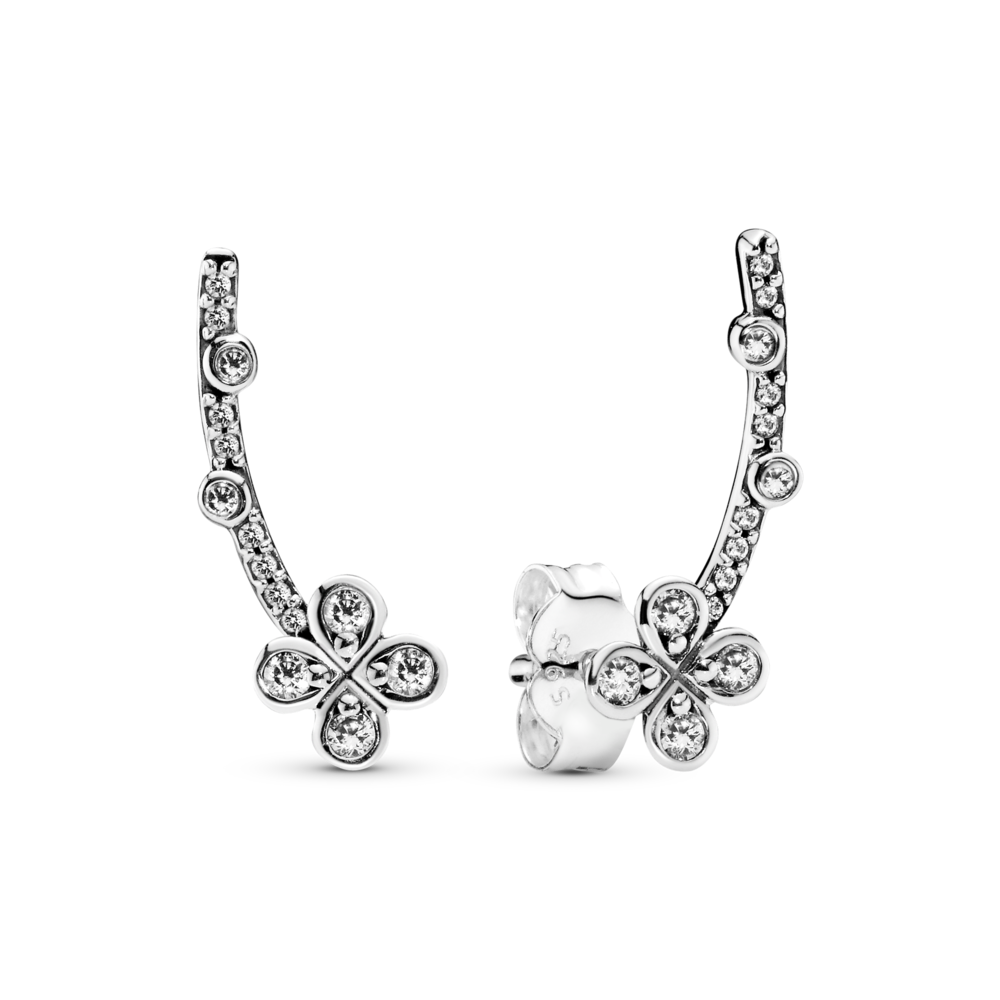 Срібні сережки No Brand Чотирьохлистя квітка 297936CZ (1713073010)