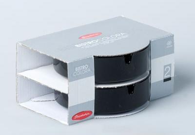 Набор пепельниц круглых Ashtray Black 107 мм 2 шт DP41626 Pasabahce