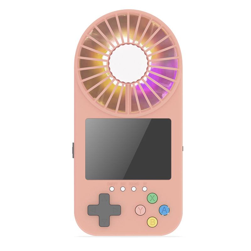 Игровая портативная консоль Game Fan Mini с вентилятором и экраном 2.5 ретро мини приставка аккумуляторная с играми 8bit 500 в 1 Розовый