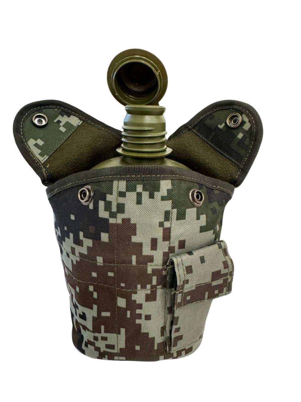 Фляга тактическая с чехлом Solve NATO 1 л Темный пиксель KT6003925