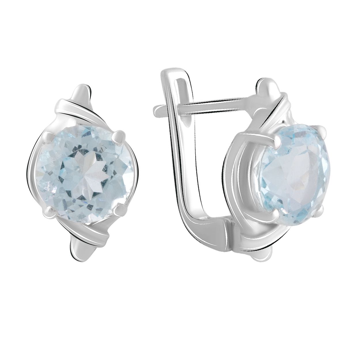 Серебряные серьги SilverBreeze с натуральным топазом 5.25ct (2074977)