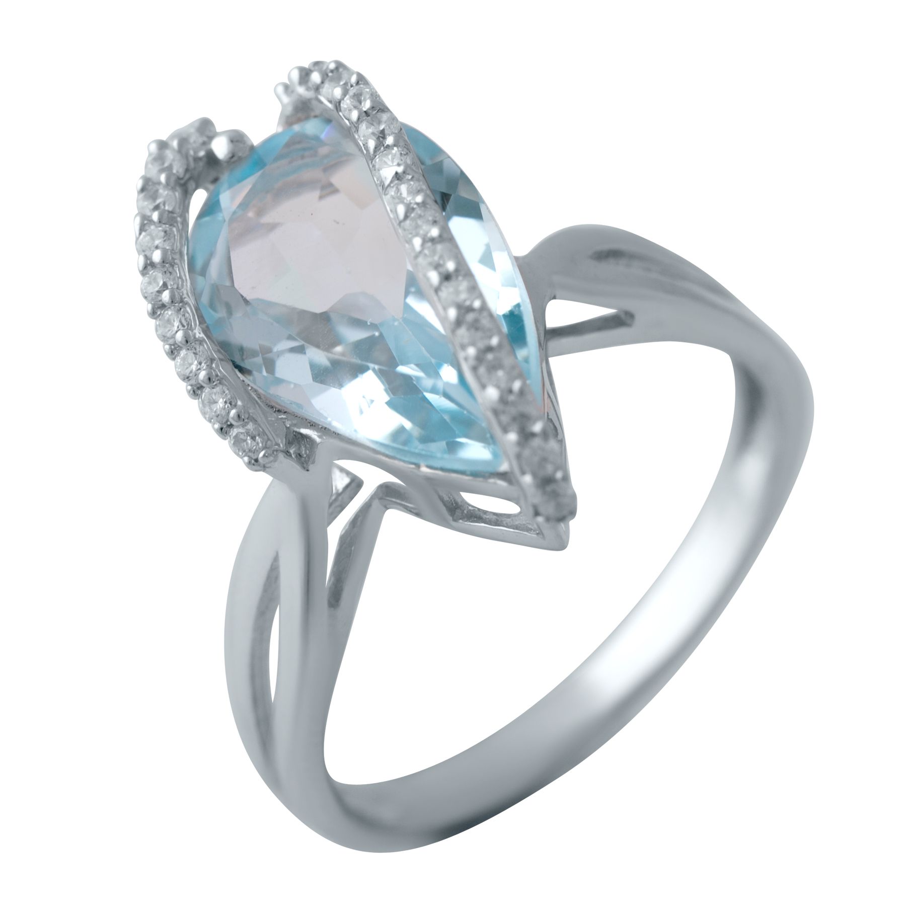 Серебряное кольцо SilverBreeze с натуральным топазом 5.84ct (2042587) 17.5 размер