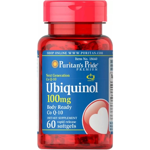Коэнзим Puritan's Pride Ubiquinol 100 mg 60 Softgels