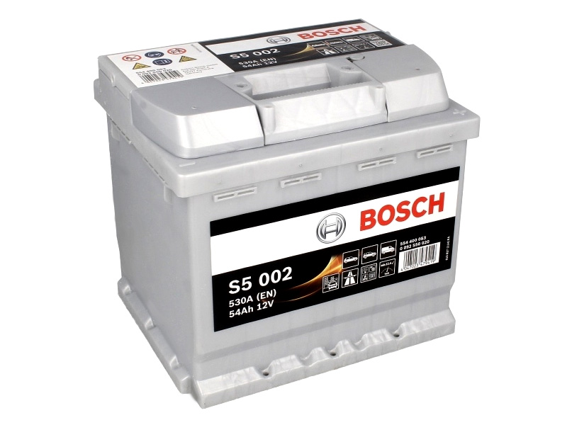 Автомобильный аккумулятор Bosch 0092S50020 S5  SILVER   54 А*ч  -/+   530A