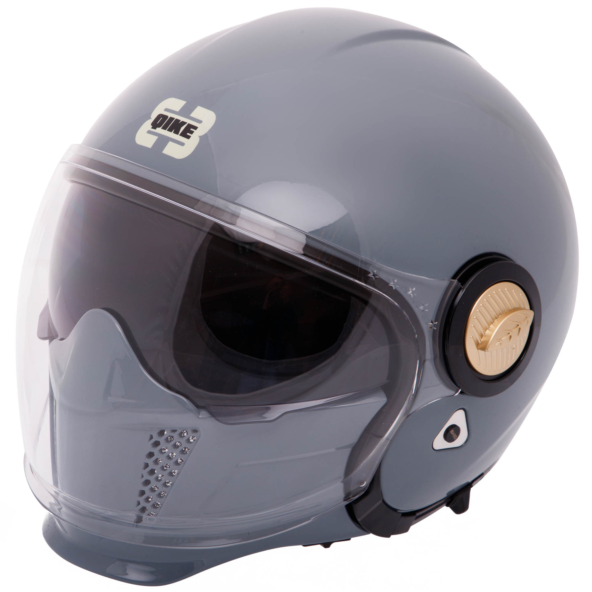 Мотошлем QKE M-8513 L 58-61 Серый