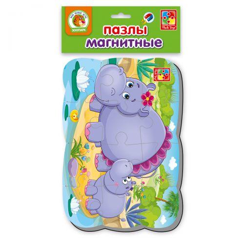 Магнитные пазлы Vladi Toys А5 Бегемотики 12 элементов