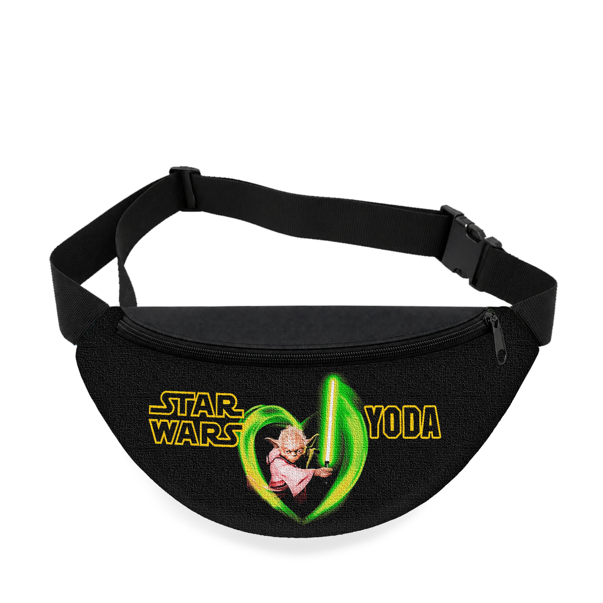 Дитяча сумка-бананка Йода Star Wars, чорна, 32×15×7.5 см