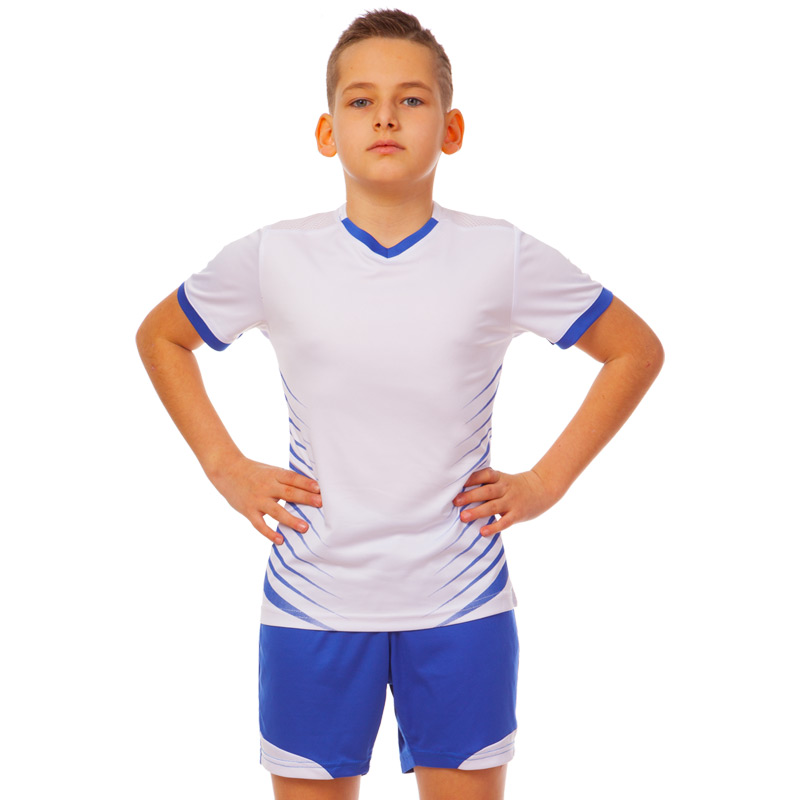 Футбольна форма підліткова Lingo LD-5018T 26 зростання 125-135 Білий-Синій