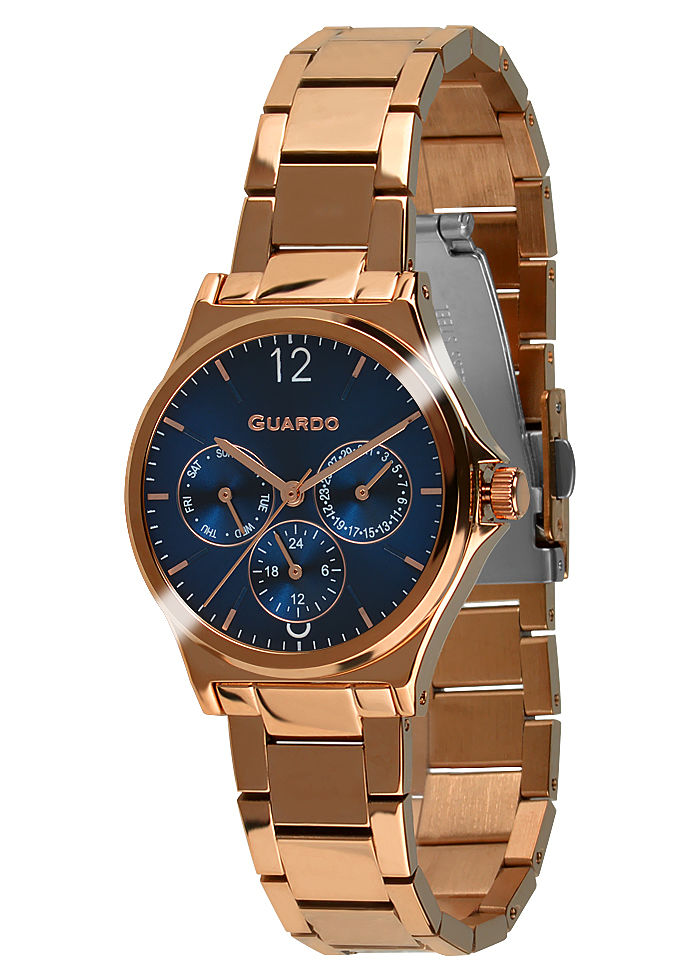 Женские наручные часы Guardo P011755(m) RgBl Розовое золото