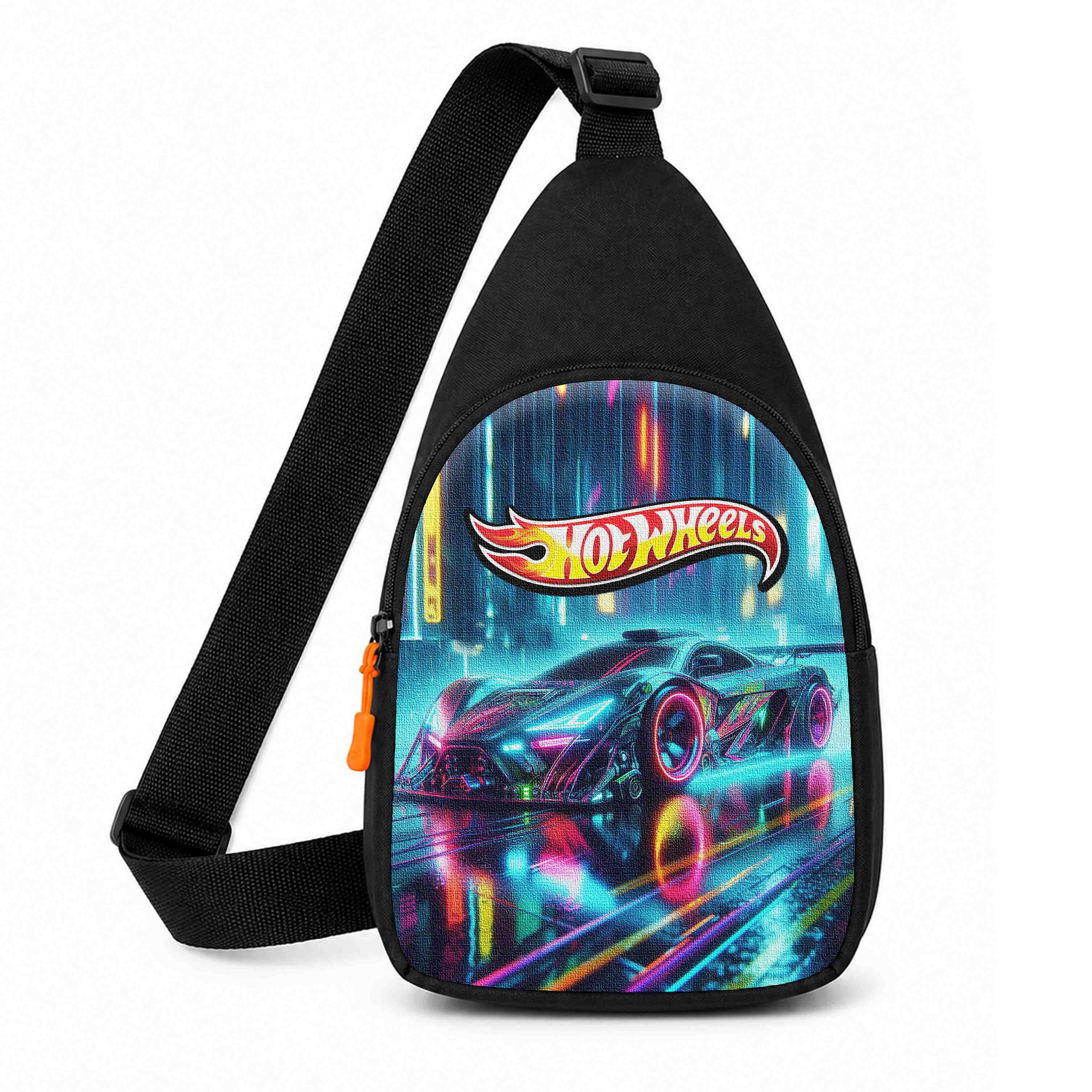 Дитяча сумка-слинг Hot Wheels, чорна, 29x17x5 см