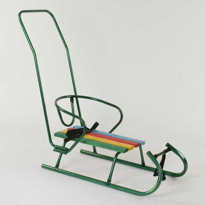 Санки с ручкой Санта 80 х 40 х 25 см Green (83359)