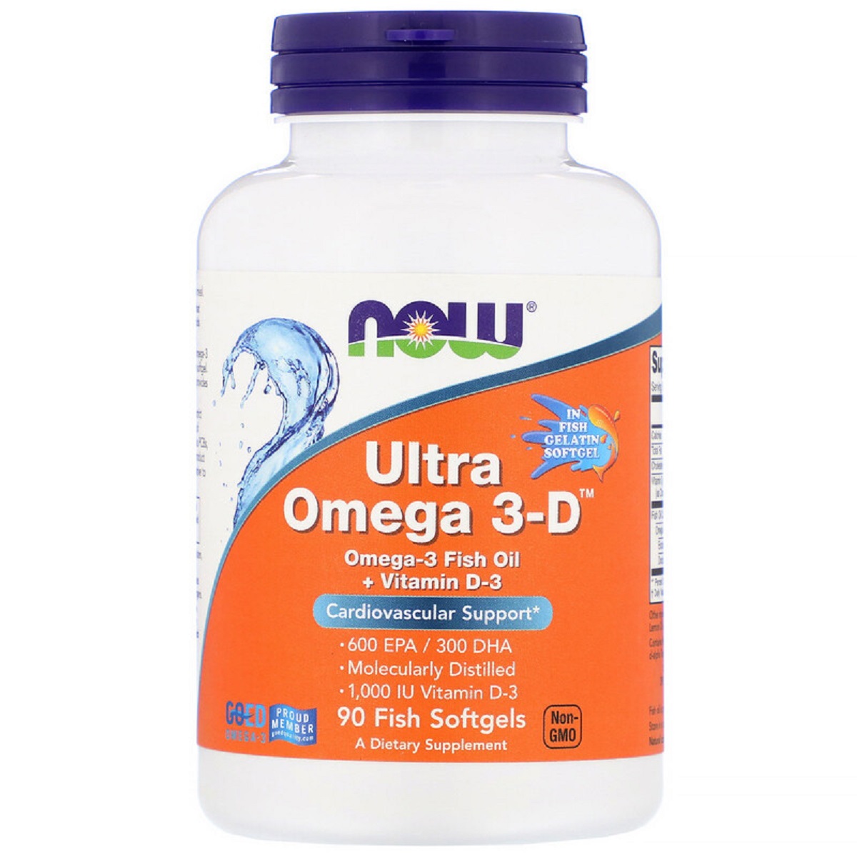 Ультра Омега 3 и Витамин D, Ultra Omega 3-D, 90 Гелевых Капсул