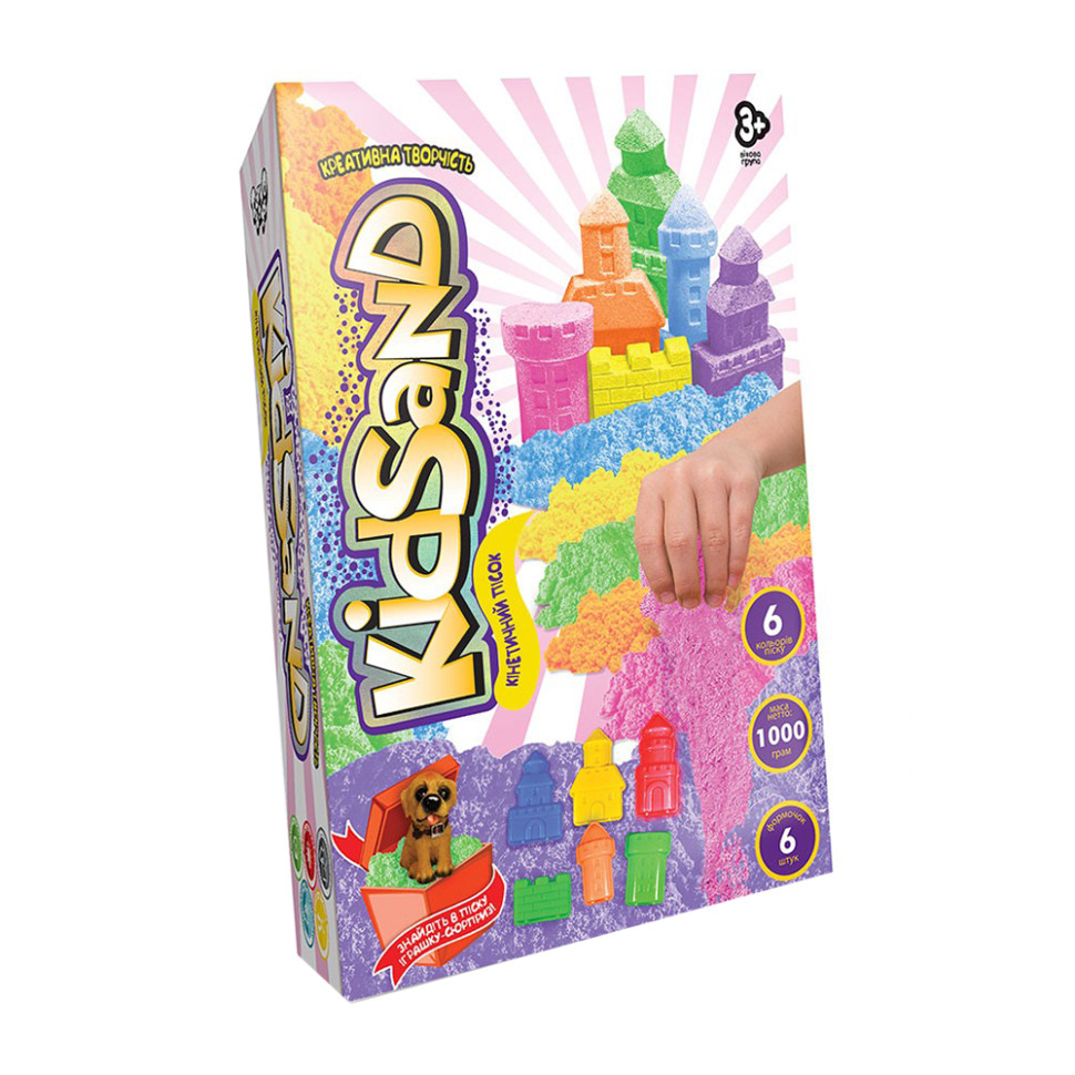 Кинетический песок "KidSand" Danko Toys KS-04-10U-15U коробка 1000 гр Вид 4