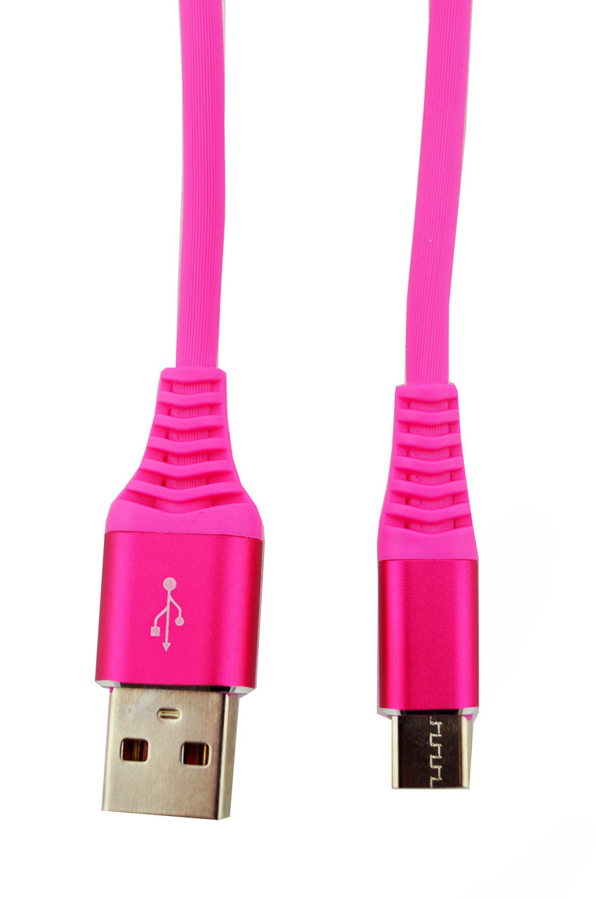 Кабель PWE Soft Touch USB - Type C 2.1 A 1 m Pink (hub_np2_1421_3)