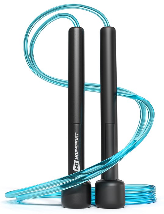 Скакалка Hop-Sport Crossfit NEW із пластиковими ручками HS-P025JR синя
