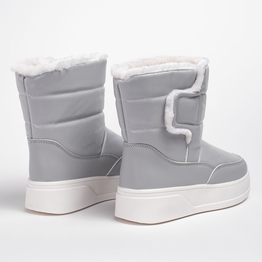 Дутые сапоги женские 342026 р.36 (23) Fashion Серый
