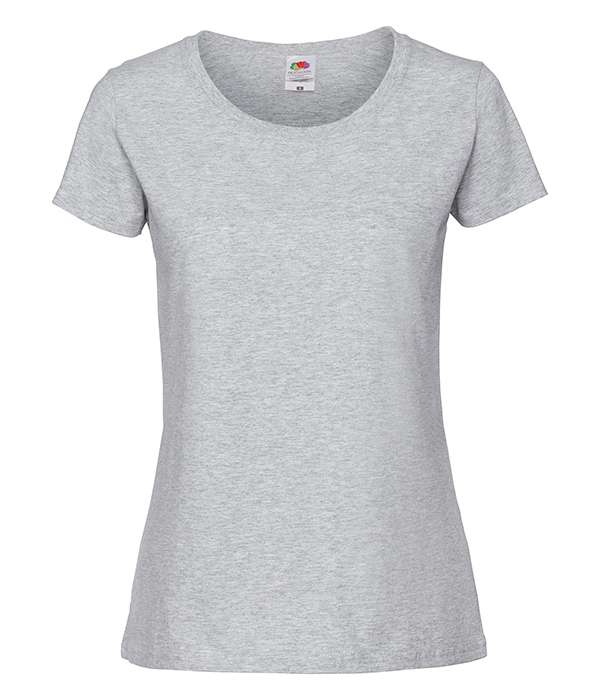 Футболка Fruit of the loom Ringspun Premium T Lady-Fit 2XL Серо-лиловый (61-424-0)